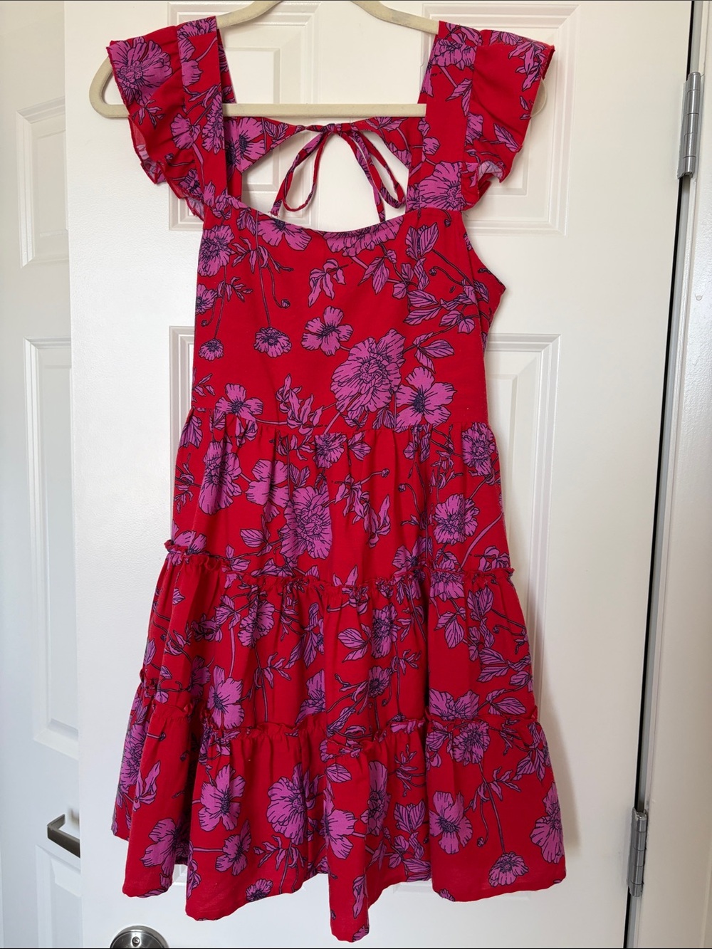 Floral Mini Sundress with Ruffled Straps